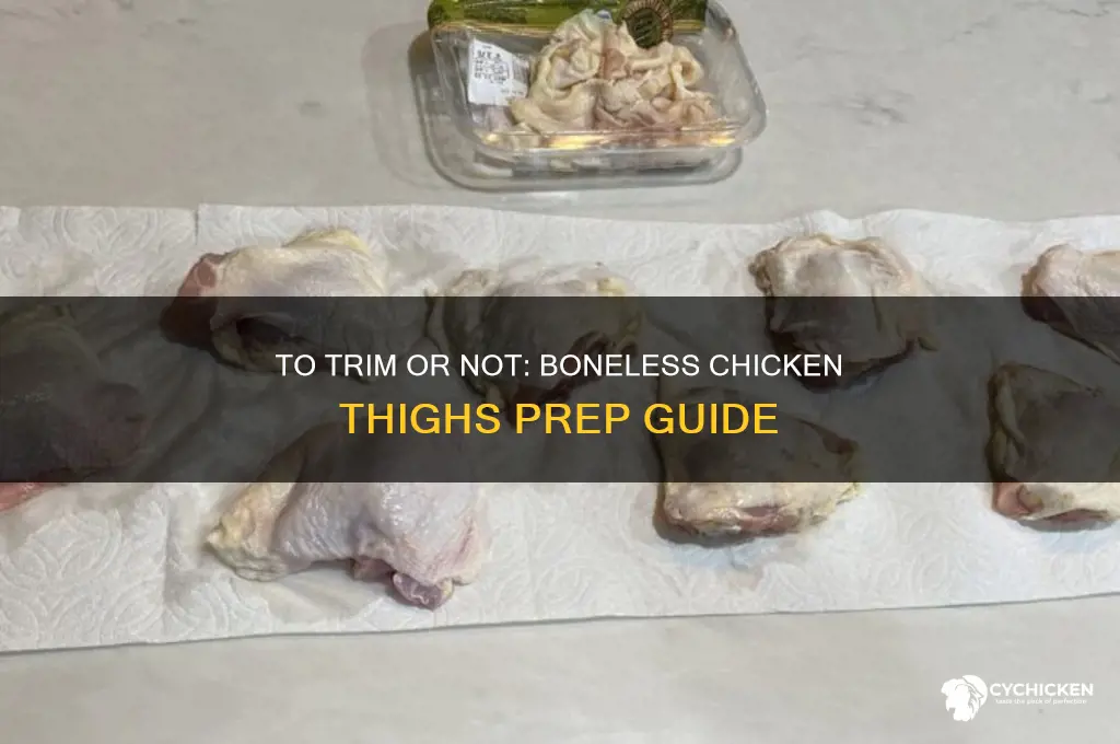 should boneless chicken thighs be trimmed