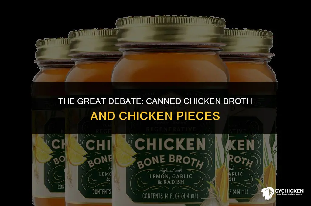 should canned chicken broth have pieces of chicken in it