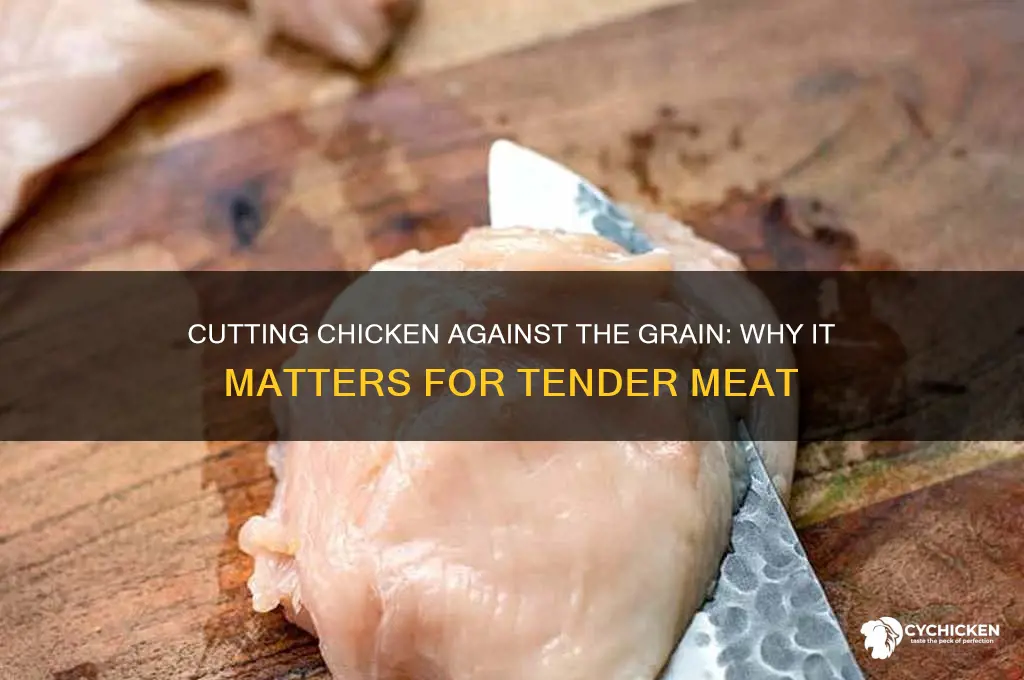 should chicken be cut against the grain