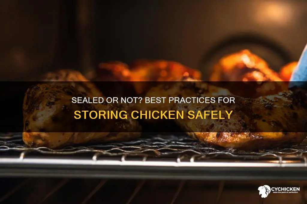 should chicken be in a sealed container