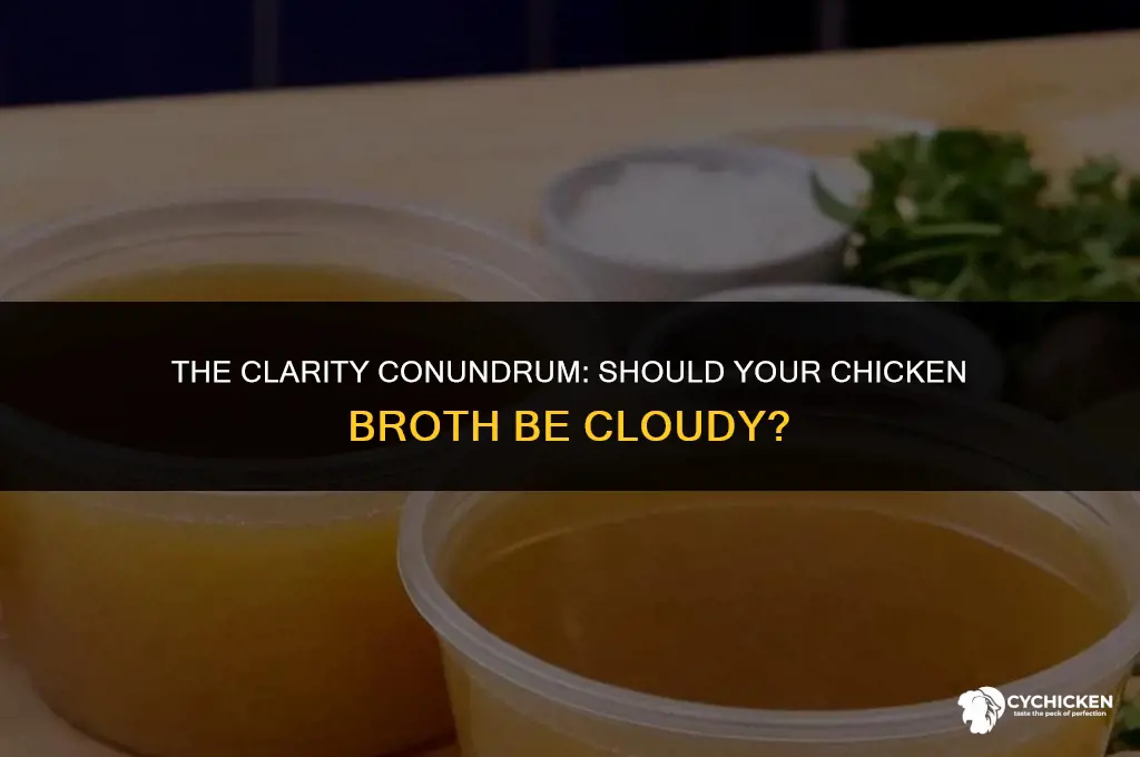should chicken broth be cloudy