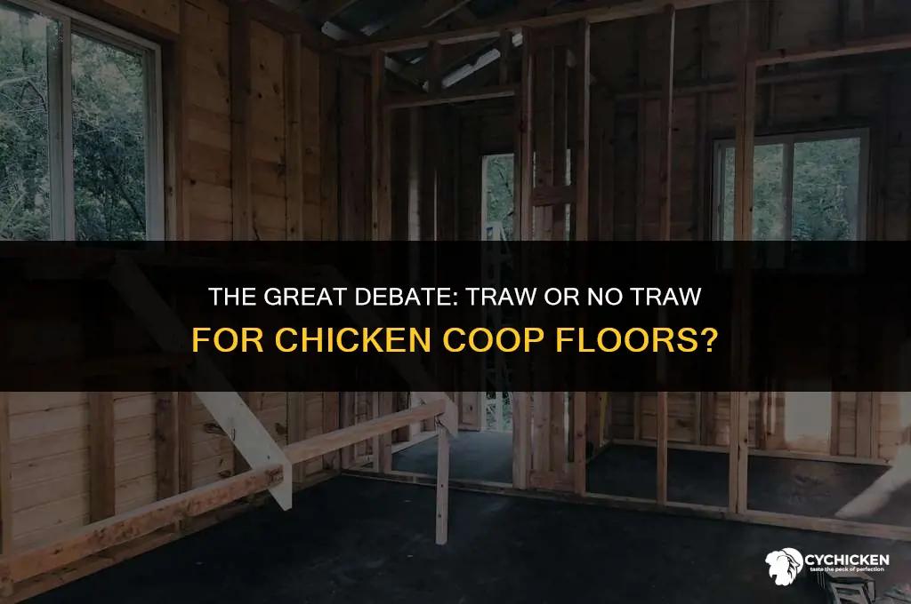 should chicken coop floors be covered in traw