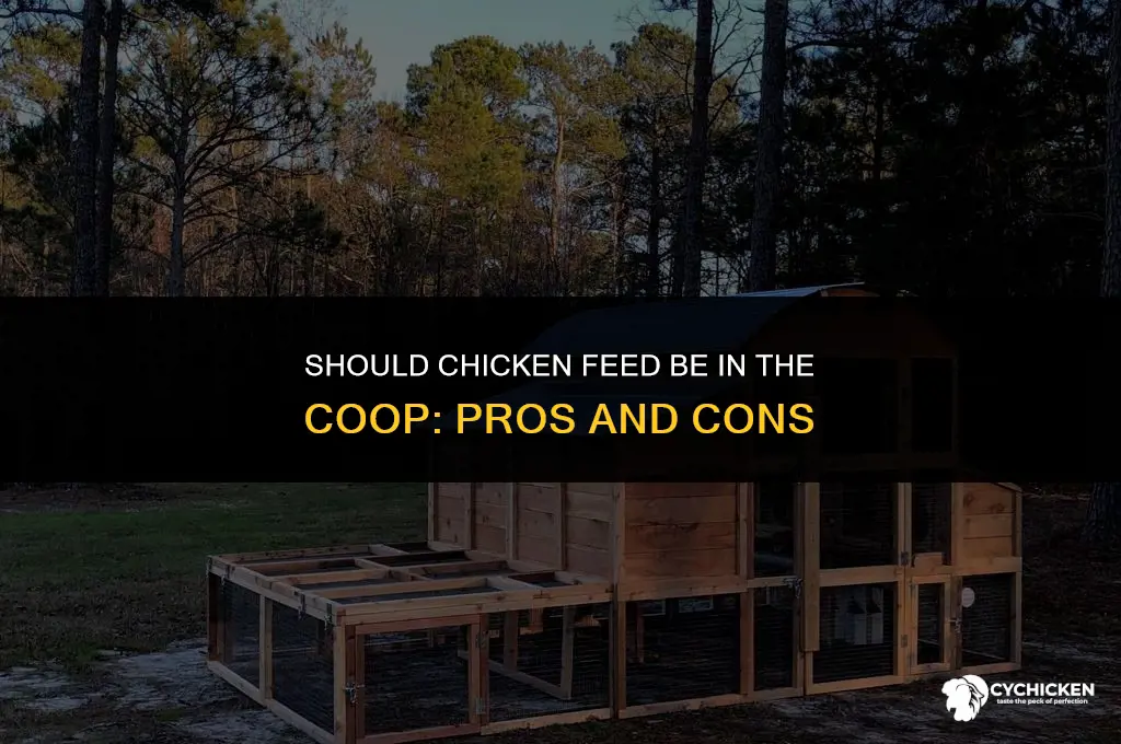 should chicken feed be in the coop