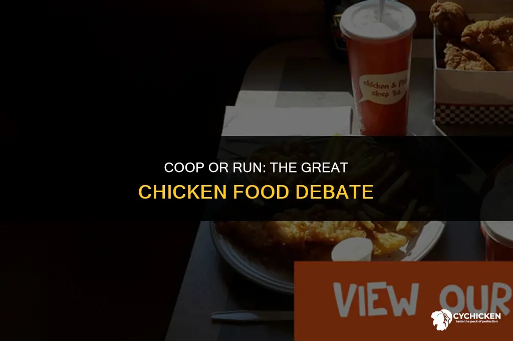 should chicken food be in the coop or run