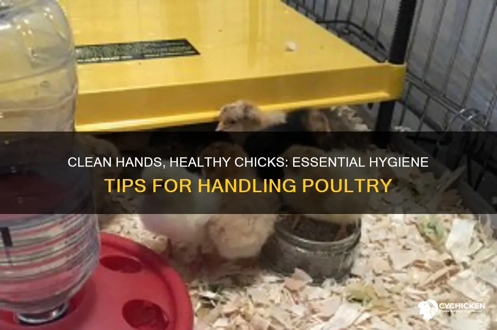 should hands be clean when handling chicks