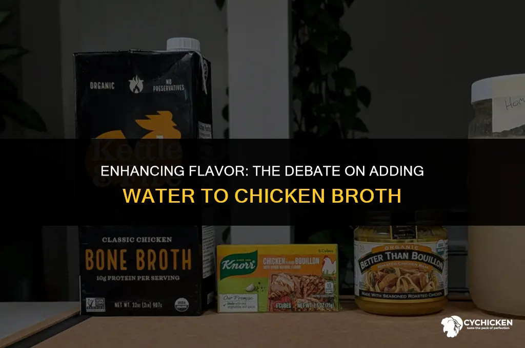 should i add water to chicken broth