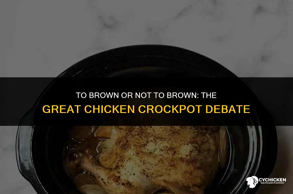 should i brown chicken before crock pot