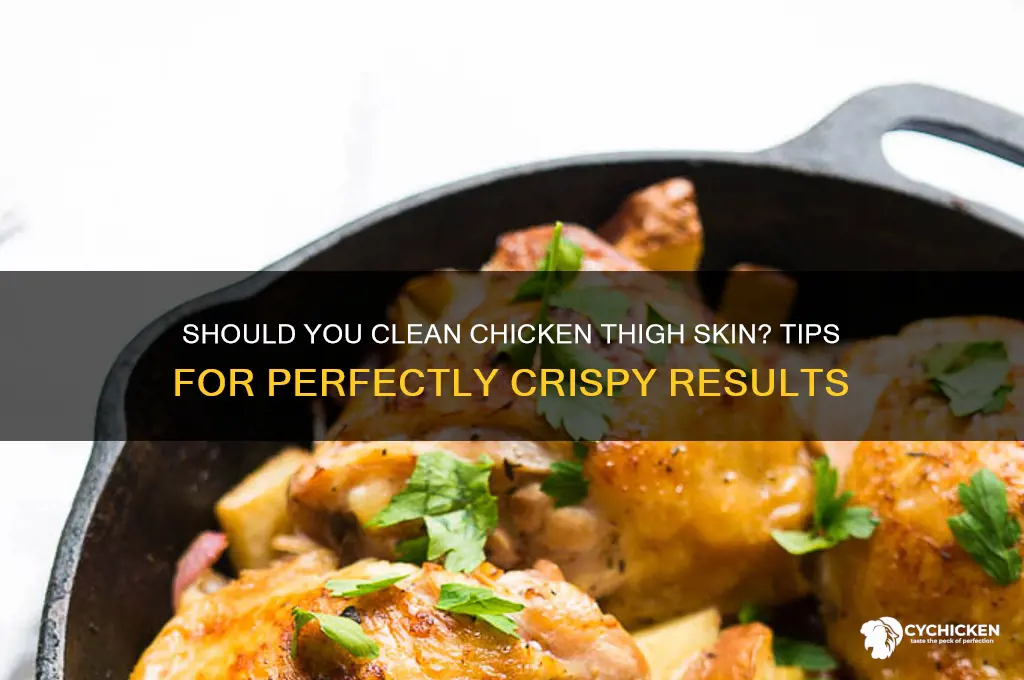 should i clean chicken thigh skin