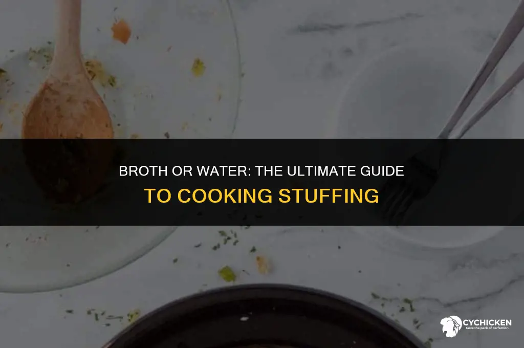 should i cook stuffing in chicken broth or water