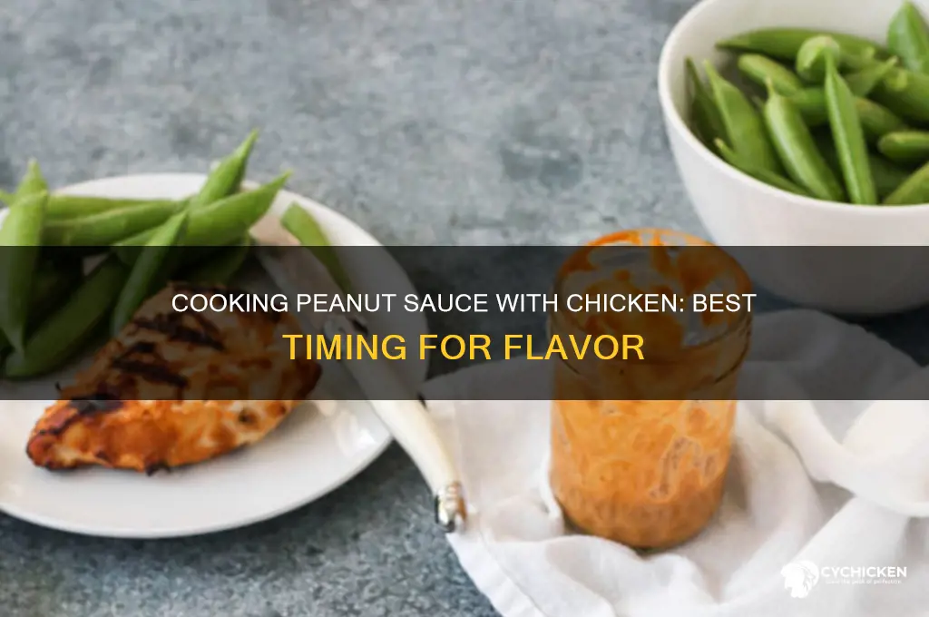 should i cook the peanut sauce with the chicken