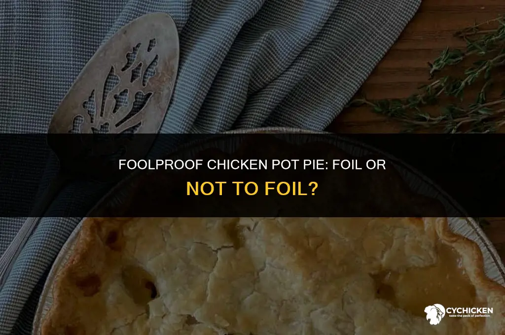 should i cover chicken pot pie with foil when baking