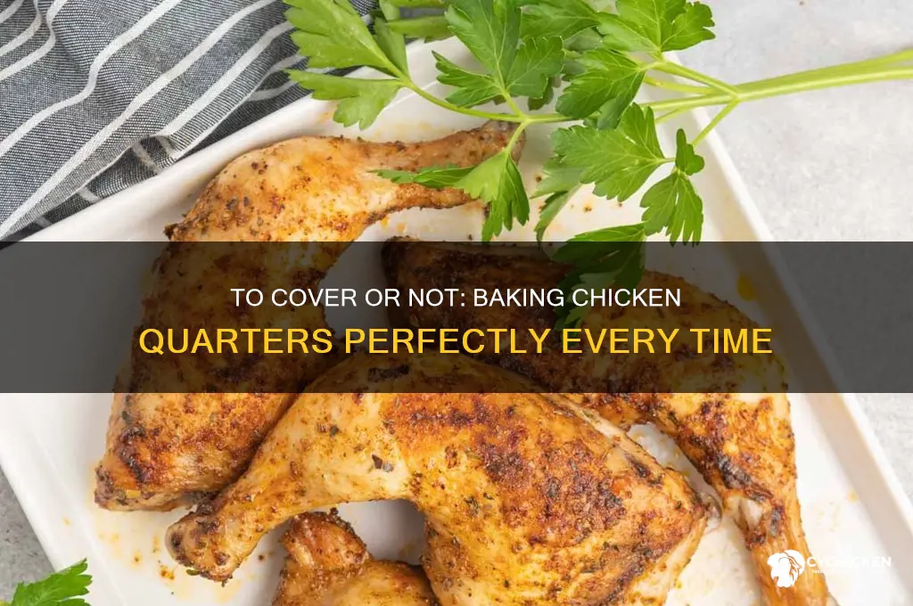 should i cover chicken quarters when baking