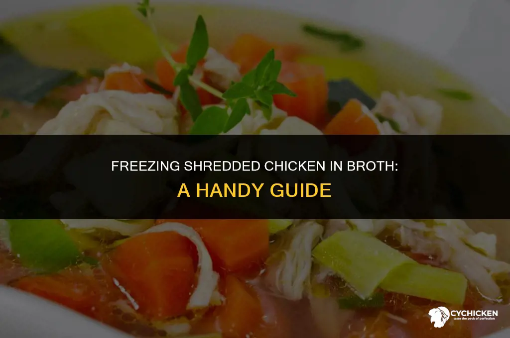 should i freeze shredded chicken in the broth