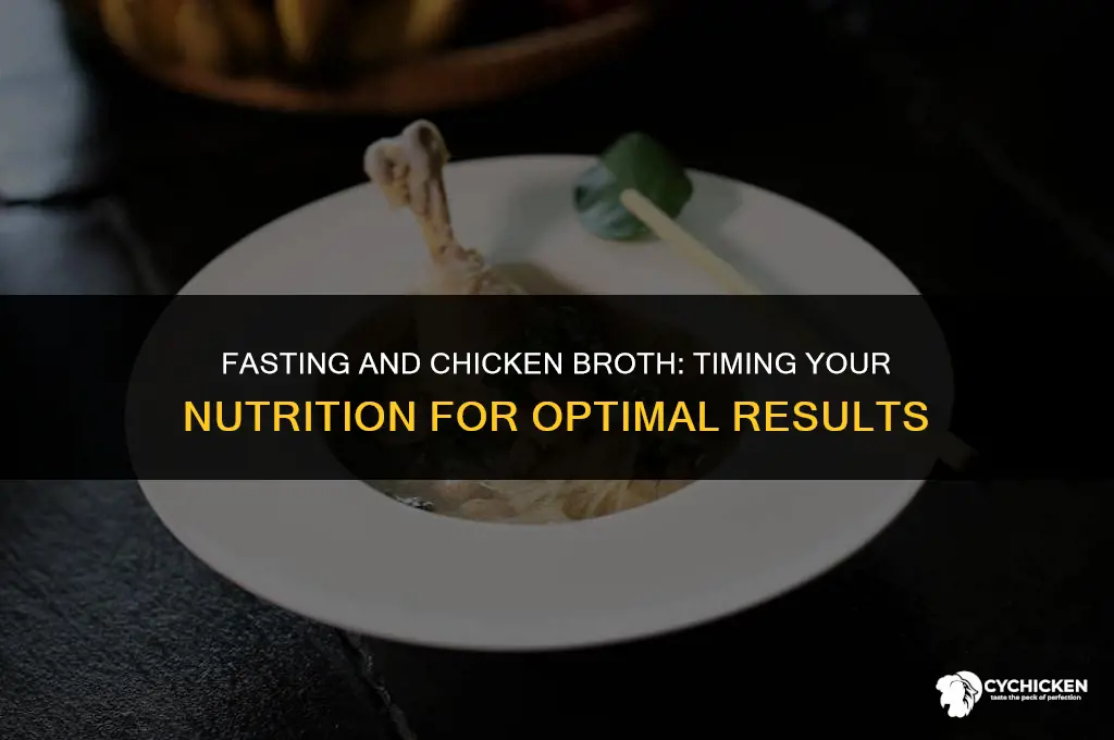 should i have chicken broth before or after fasting