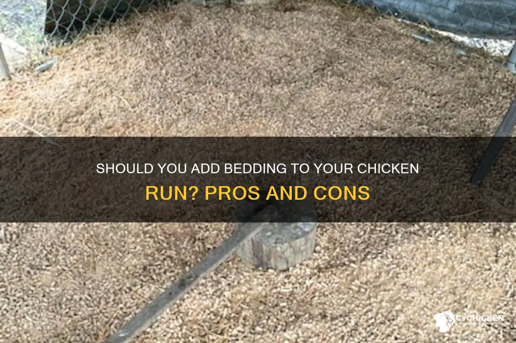 should i lay bedding down on chicken run