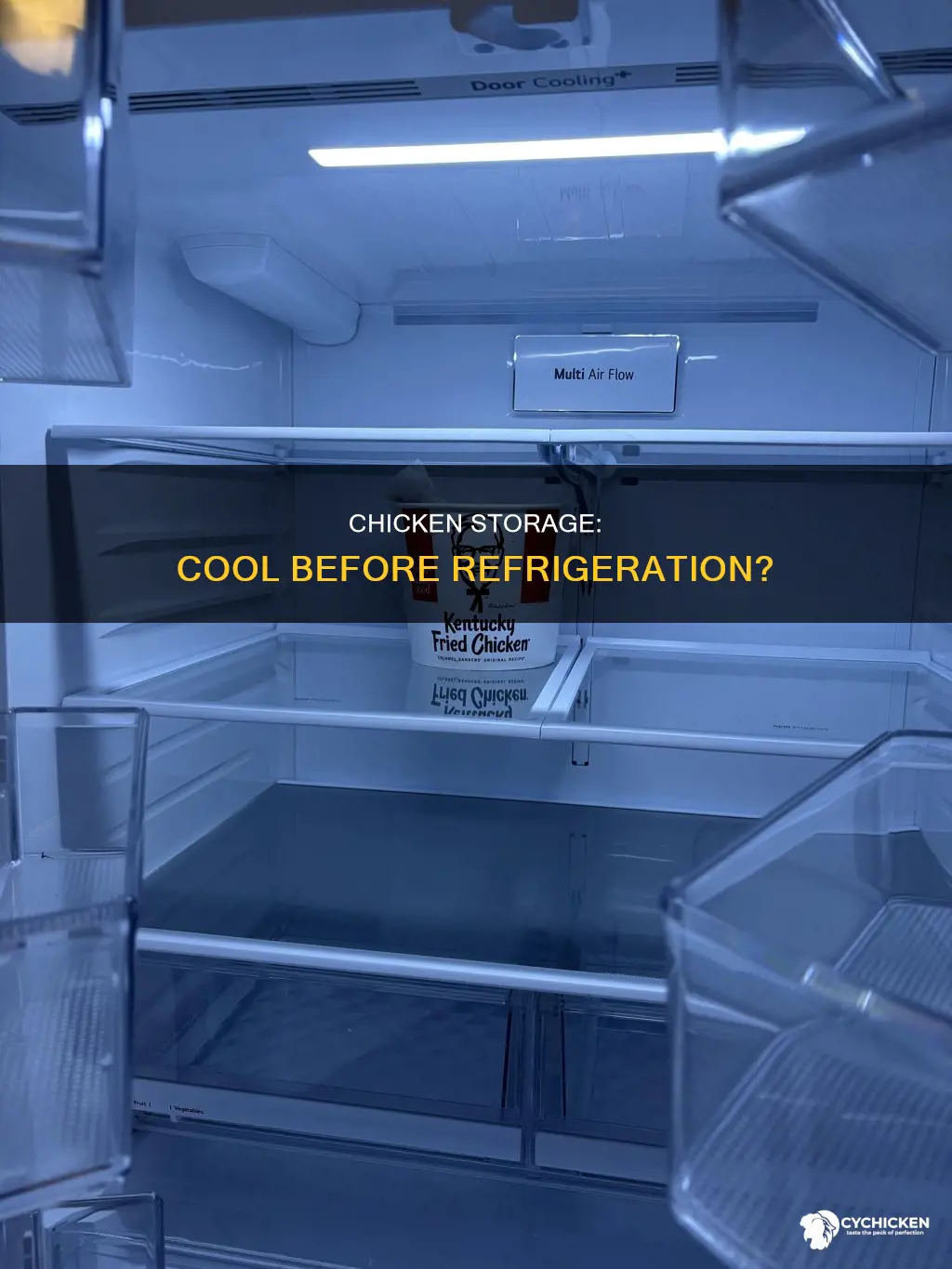 should i let chicken cool before putting in fridge