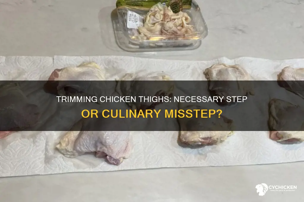 should i not be trimming chicken thighs