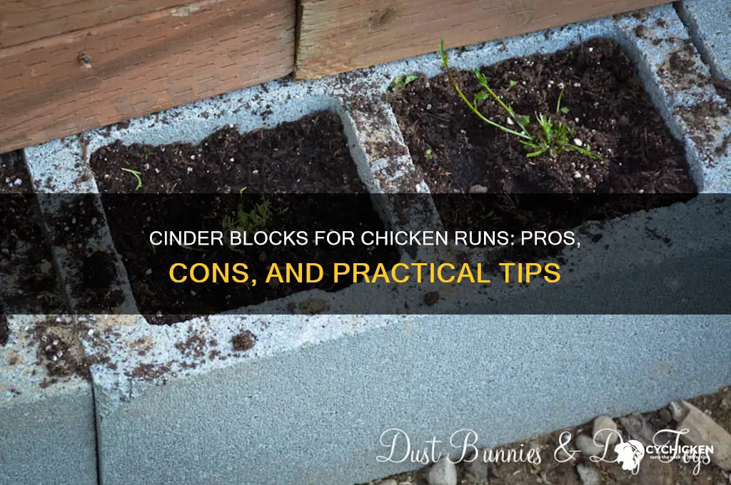 should i pjt chicken run on cinder blocks