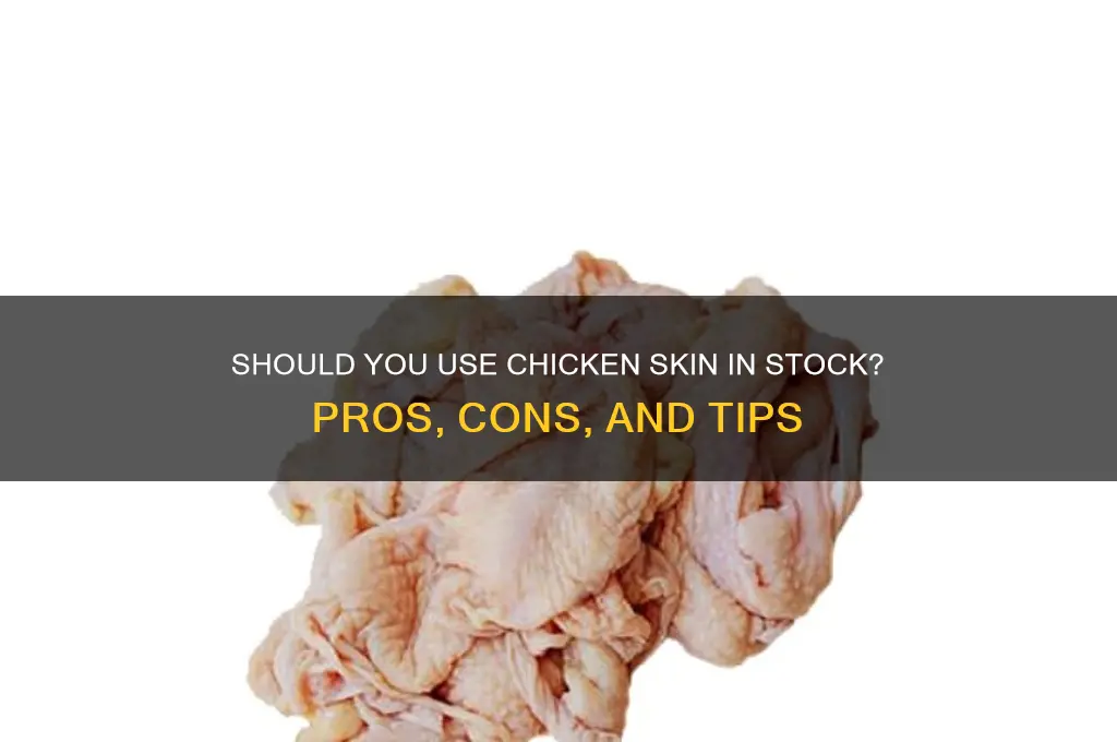 should i put chicken skin in stock