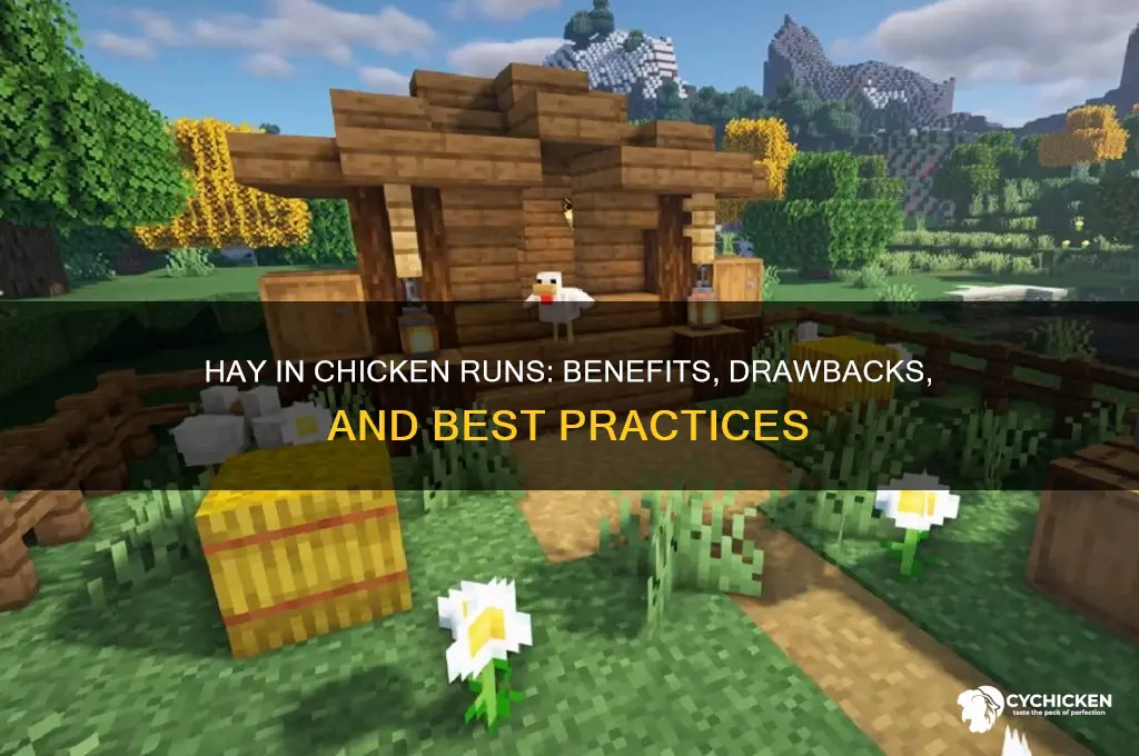 should i put hay in my chicken run