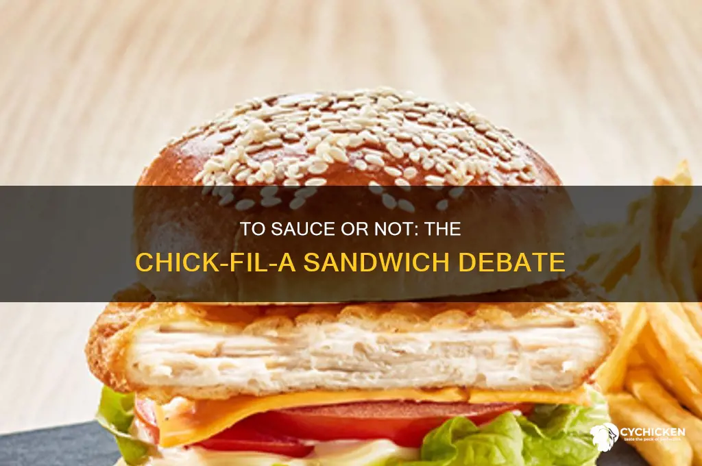 should i put sauce on a chick fliet sandwich