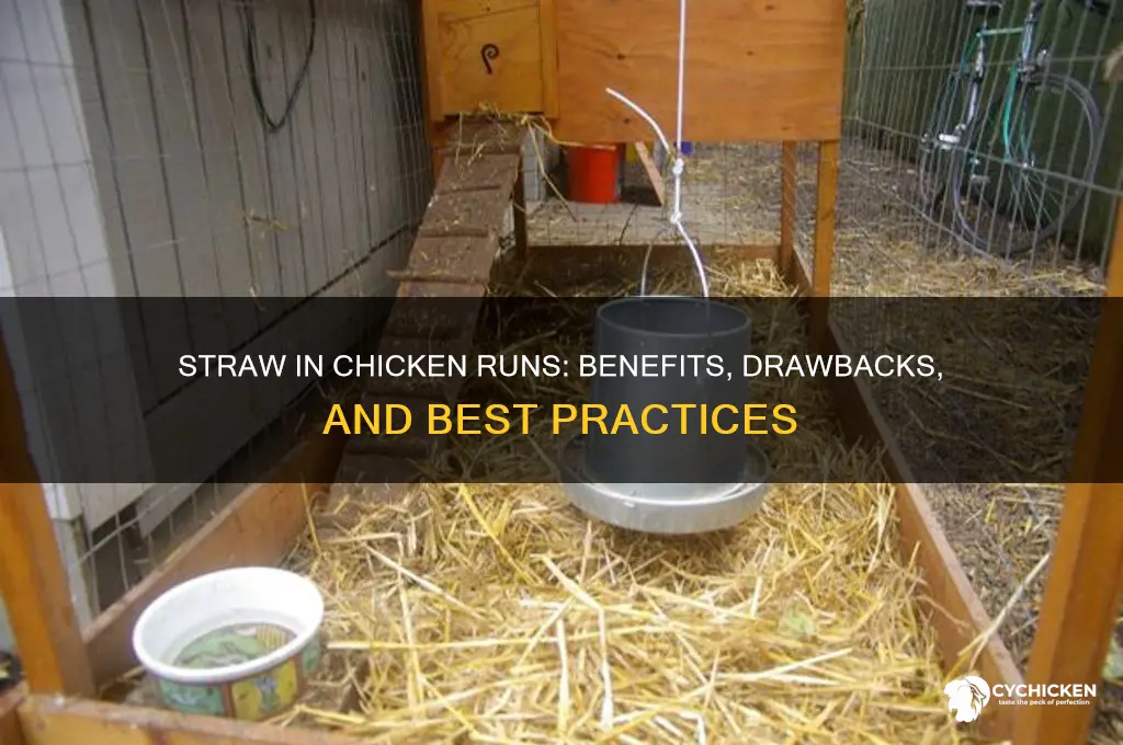 should i put straw in chicken run
