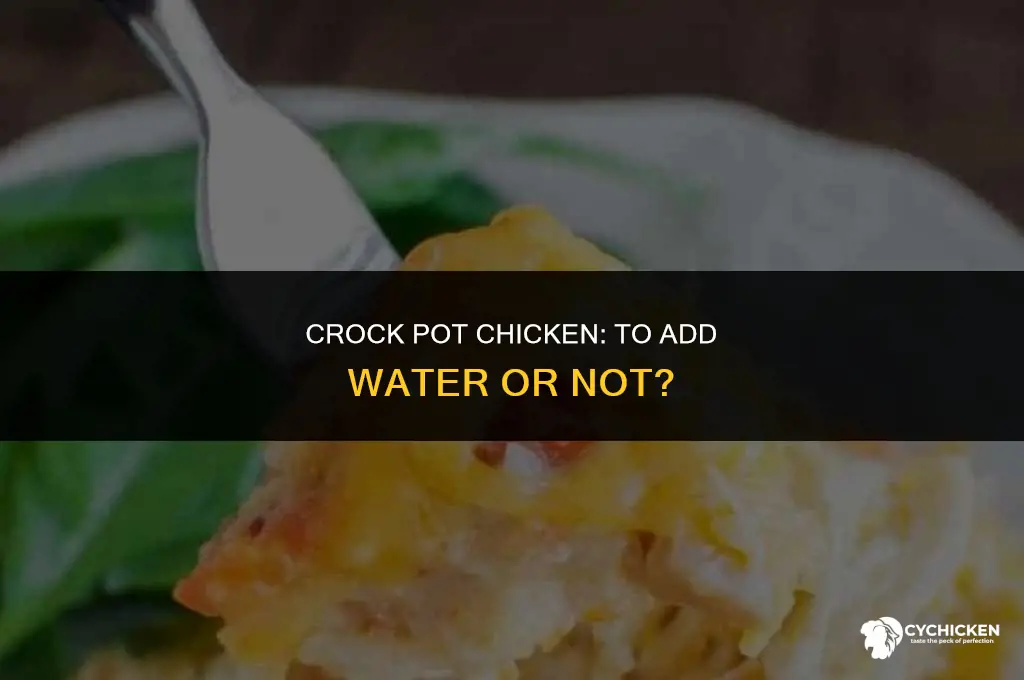 should i put water in crock pot with chicken
