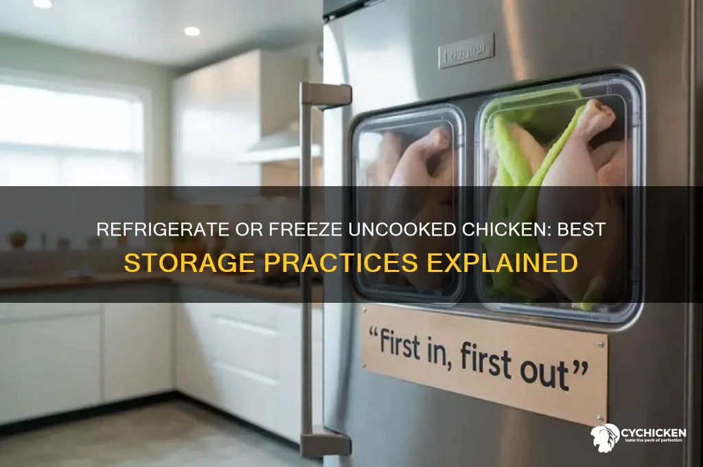 should i refrigerate or freeze uncooked chicken
