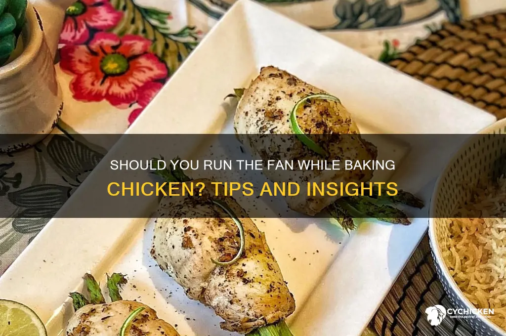 should i run the fan while baking chicken