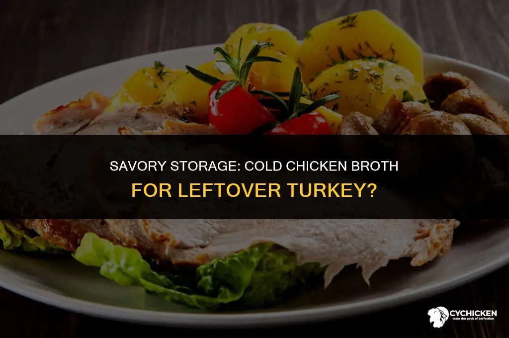 should i store my leftover turkey in cold chicken broth