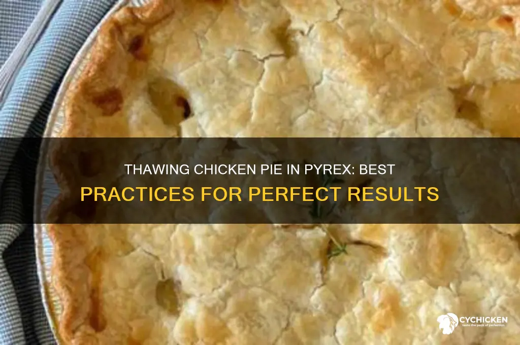 should i thaw chicken pie in pyrex dish