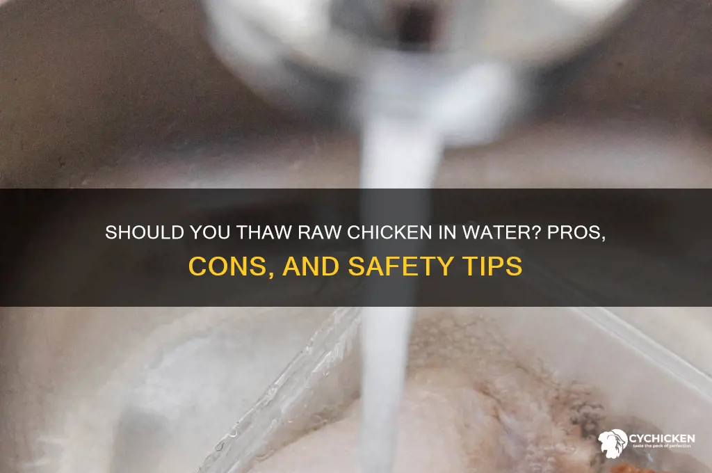 should i thaw raw chicken in a water