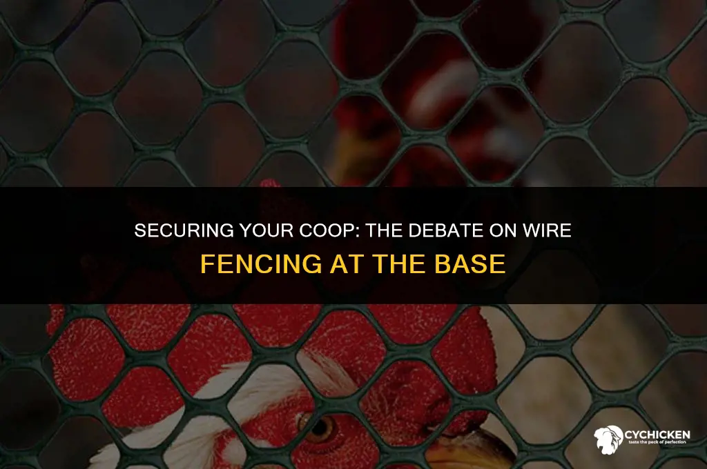 should put wire fencing on bottom of chicken coop