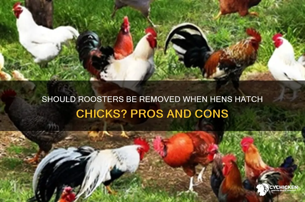 should remove roosters when hens hatch chicks
