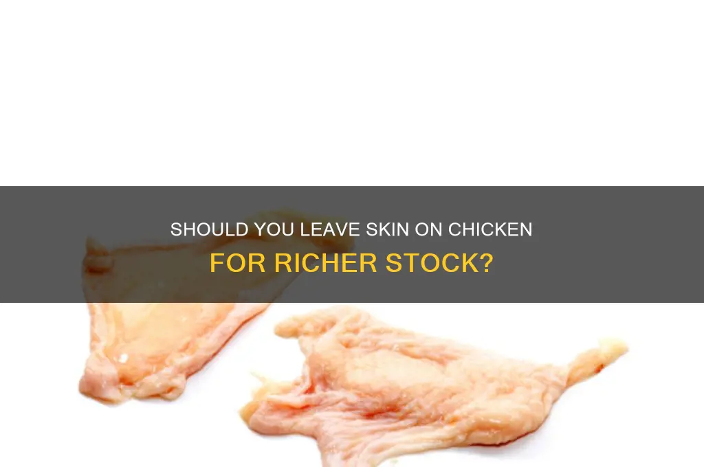 should skin be left on for chicken stock