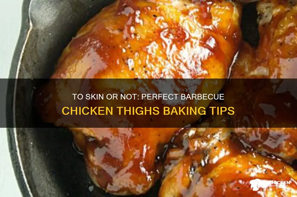should skin be removed before baking barbecue chicken thighs