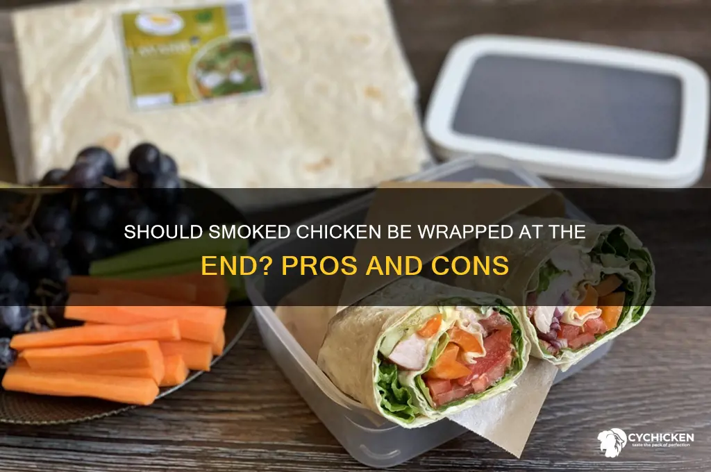 should smoked chicken be wrapped at the end