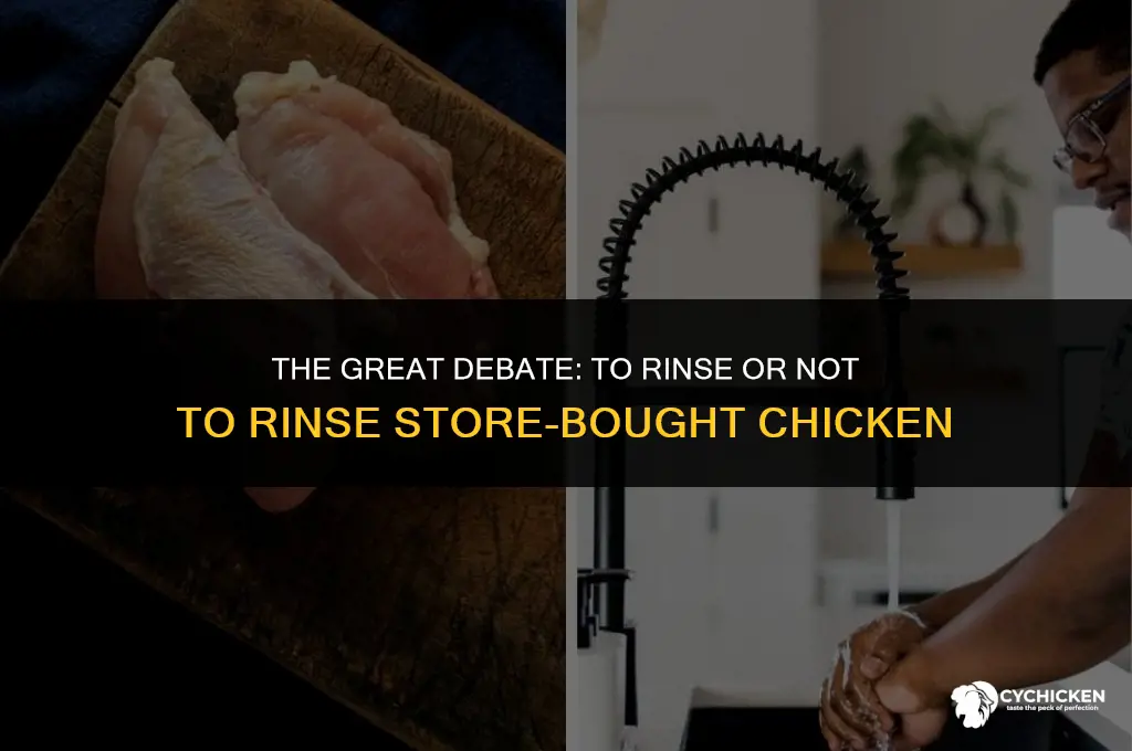 should store bought whole chicken be rinsed off