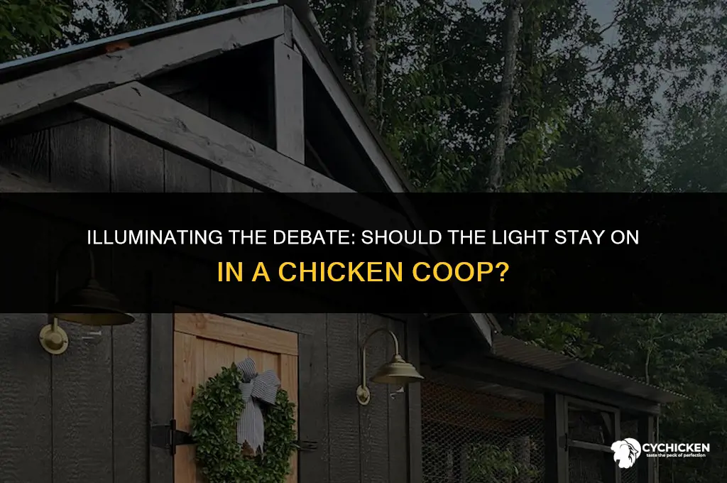should the light be left on in a chicken coop
