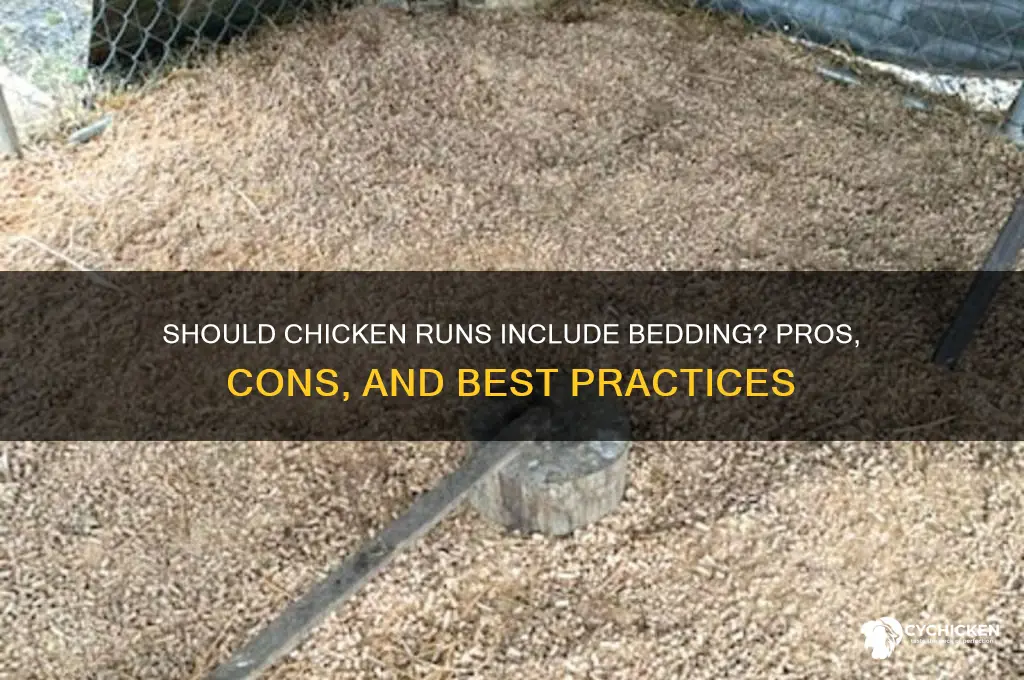 should there be bedding in a chicken run