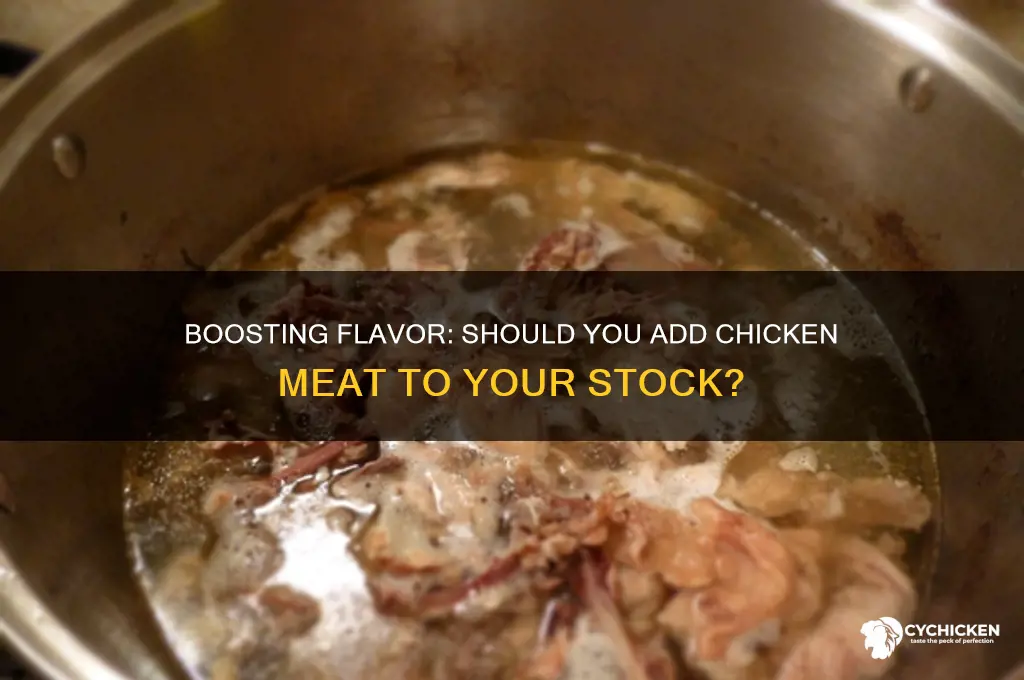 should you add chicken meat to your stock