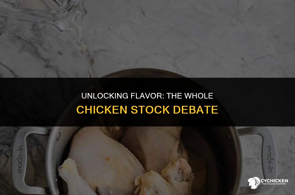 should you add when making stock with a whole chicken