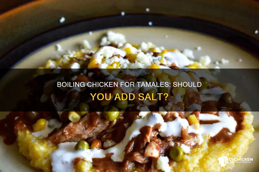 should you boil chicken for tamales with salt