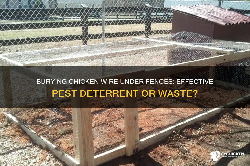 should you bury chicken wire under fence