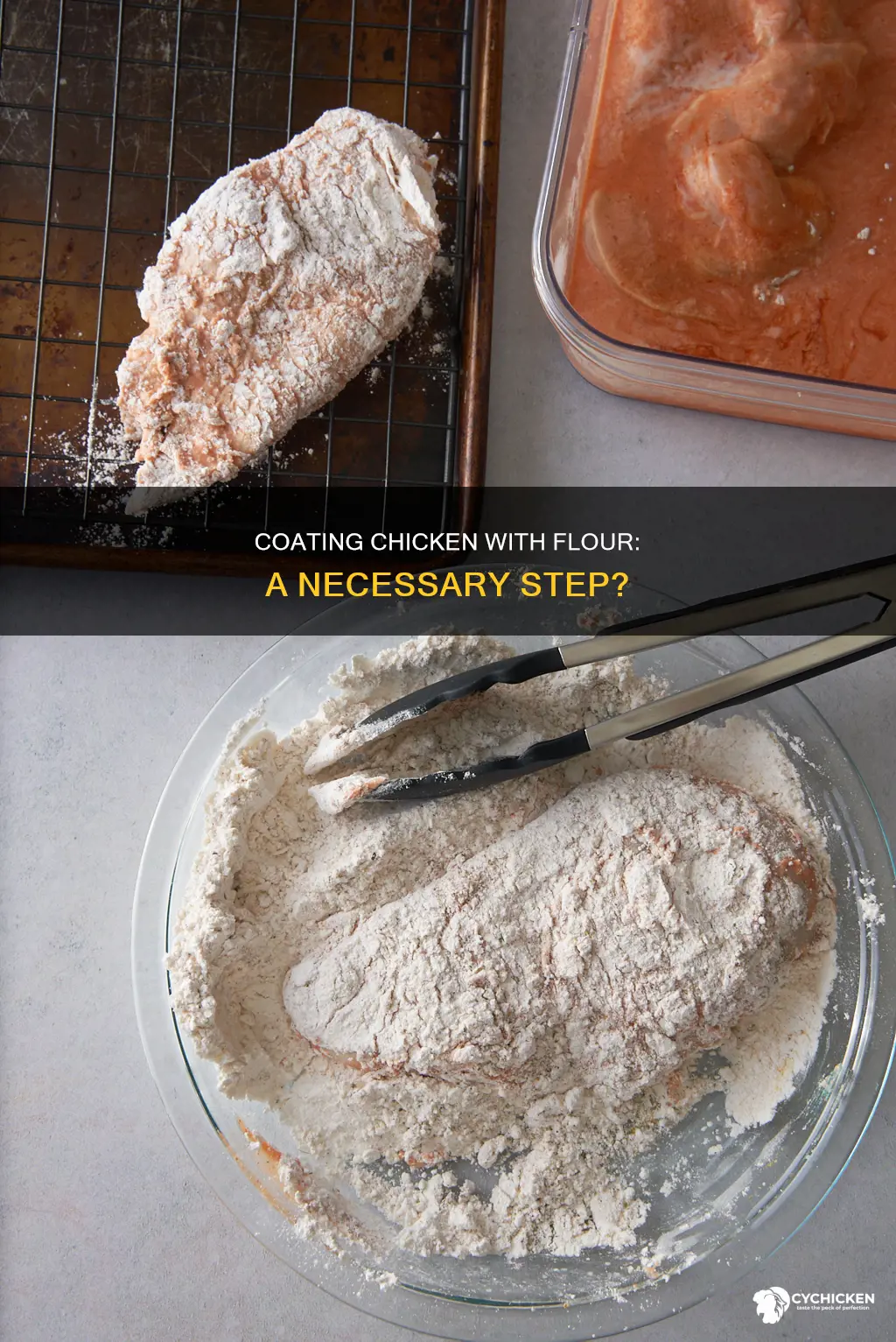 should you coat chicken with flour & season before searing