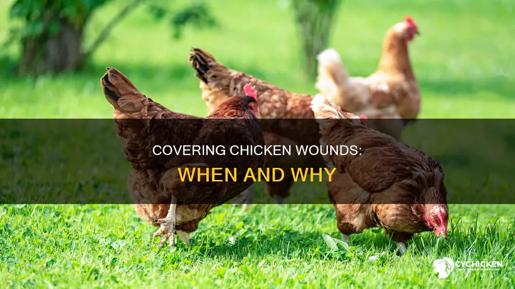 should you cover an open wound on a chicken