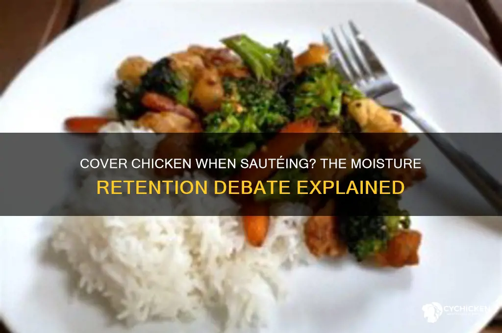 should you cover chicken sauteeing for more moisture