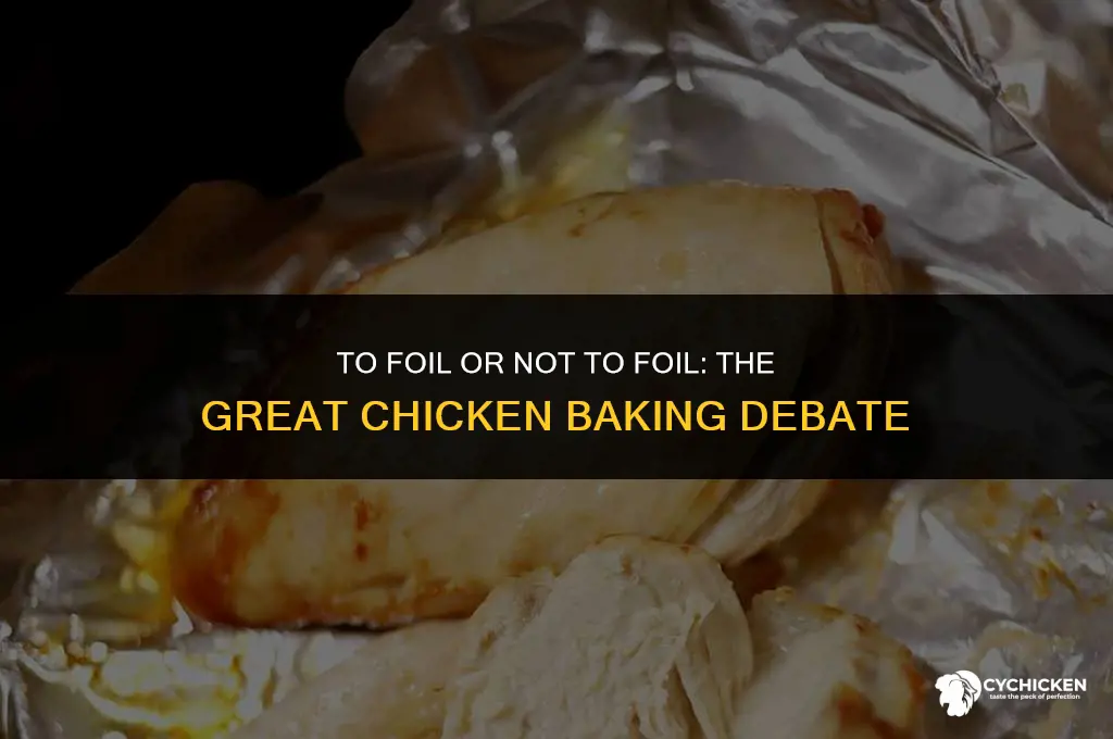 should you cover whole chicken with aluminum foil when baking