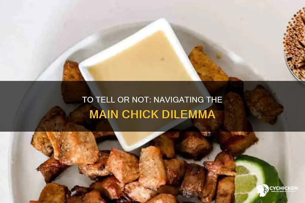 should you ever tell the main chick