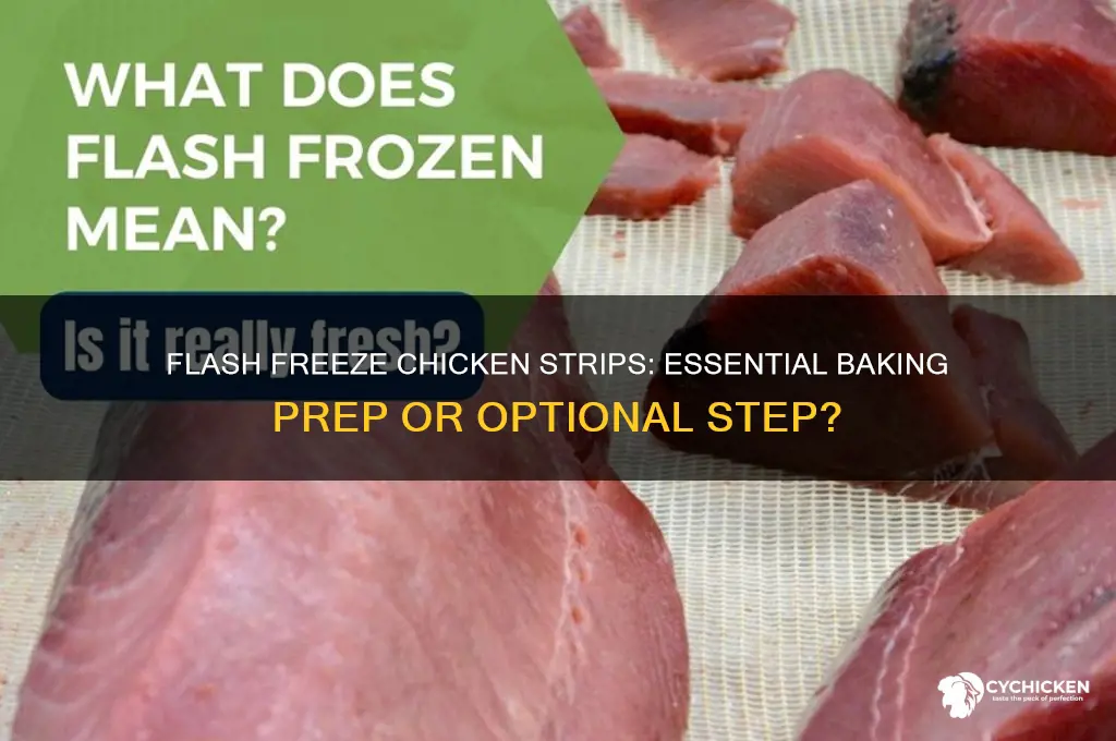 should you flash freeze chicken strips before baking